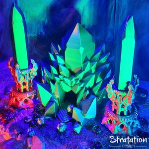 Ethereal Prism Dice Tower and Crystal Pedestal
