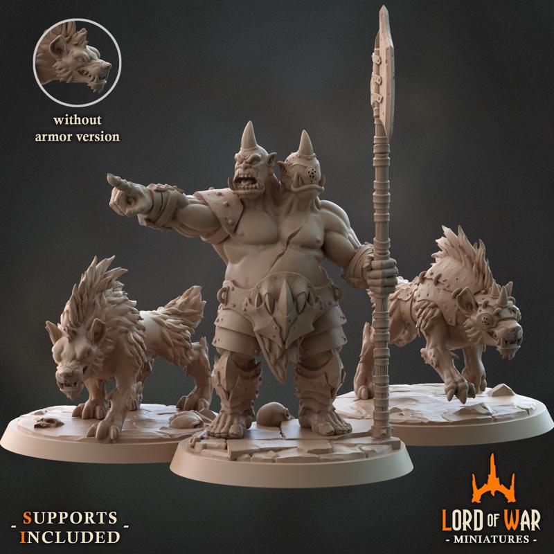 Ogre Lord and Wardogs/Hyena (Presupported)