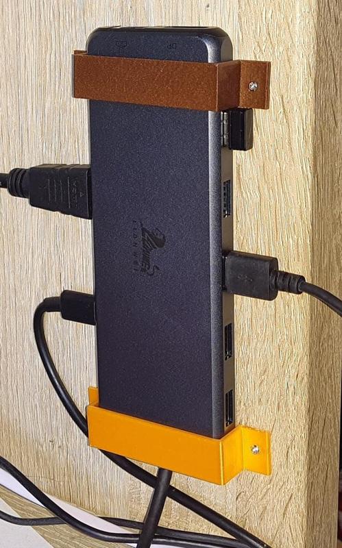 Mounting bracket for USB C dock station