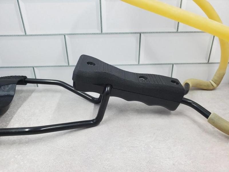 Custom replacement grip for daisy B52 slingshot.