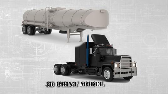 Truck  Rubber Duck and fuel Tanker trailer movie Convoy 3D Model Collection