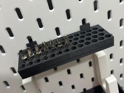Skadis IKEA pegboard screwdriver head storage