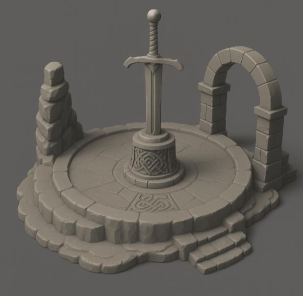 Trinity Circle – Fantasy Shrine Terrain for 28mm–32mm Tabletop
