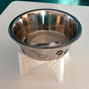 Frenchie Style 2 Dog Bowl Stand