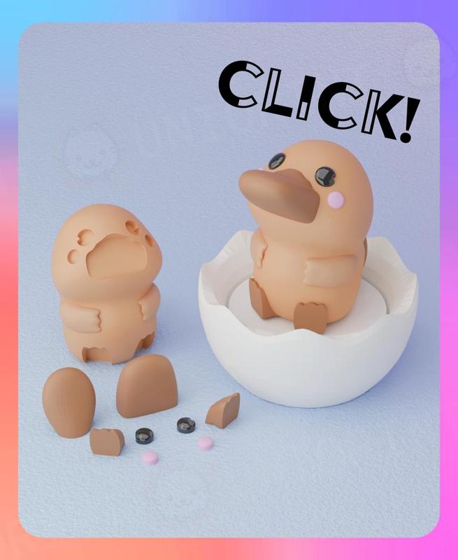 Platypus Clicker & Keychain (Separated Parts)