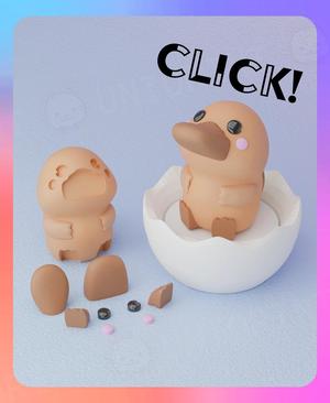 Platypus Clicker & Keychain (Separated Parts)