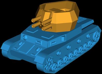 FlakPz 4 Wirbelwind – Rotating Turret [1:80 scale]