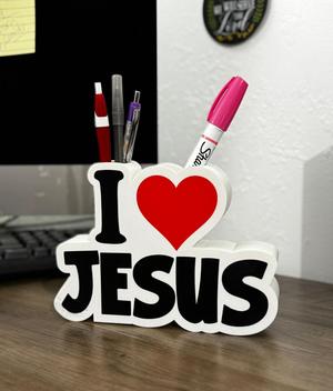 I Love Jesus Pen Holder – Perfect for Valentine’s!