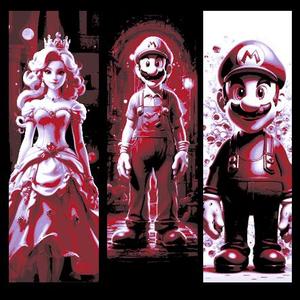 Fan Art – Mario Bros – Mario, Luigi and Princess Peach Set of 3 Bookmarks