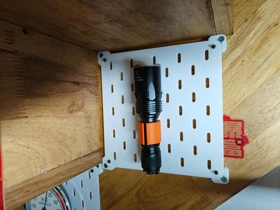 Flashlight holder, quick release IKEA pegboard inner diameter 28MM with elasticity (IKEA)
