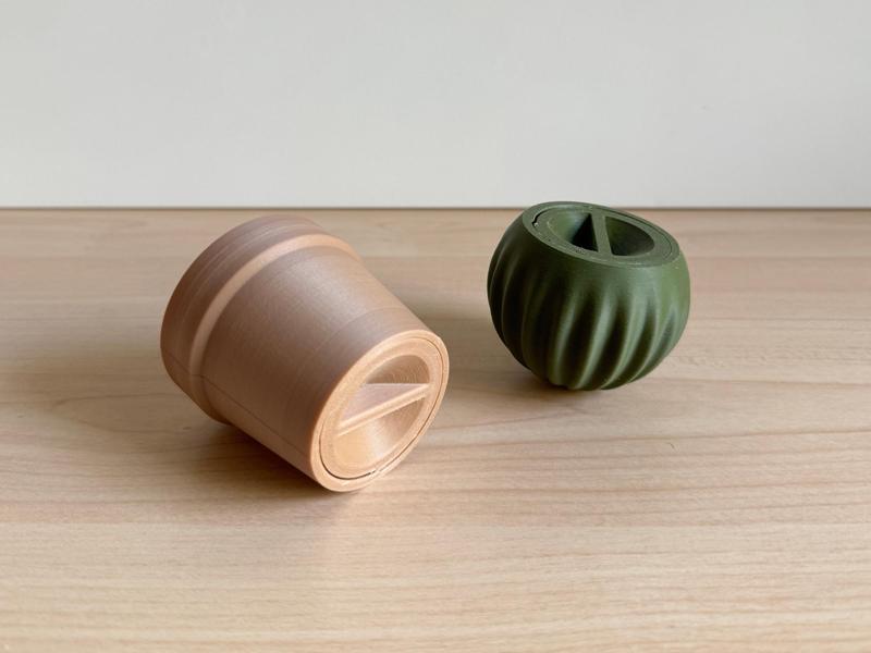 Plant & Pepper, salt and pepper shakers.