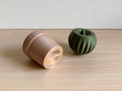 Plant & Pepper, salt and pepper shakers.