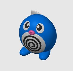 Poliwag Pokemon (No support, 3mf included)