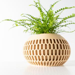 The Mervis Planter Pot with Drainage Tray & Stand Included: Modern and Unique Home Decor for Plants