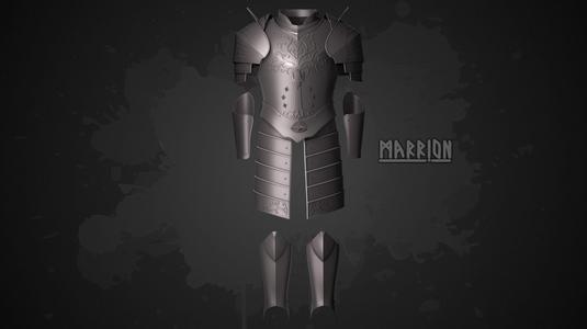 Set of armor of Gondor Fountain Guard LotR 3D Model Collection