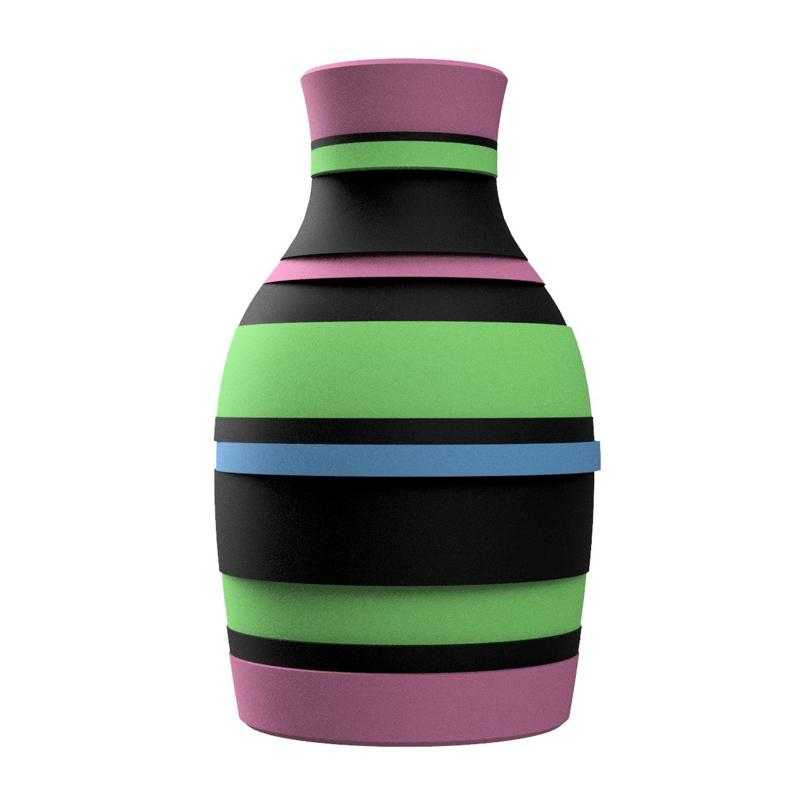 3D Printable Vase with Glitch Aesthetic Design for Home Decor