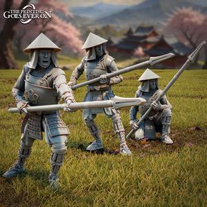 Ashigaru Spearmen - Presupported