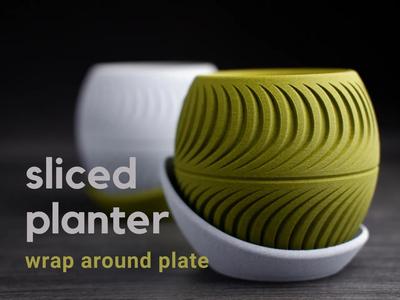 sliced planter · wrap around plate