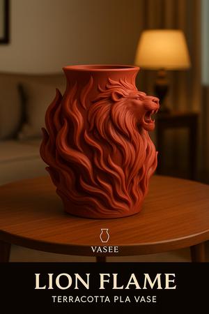 Lion-shaped vase art organizer for bold interiors