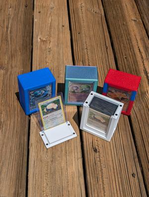 60 Card Single Sleeved Display Deck Box Magnetic Top Pokemon Magic MTG