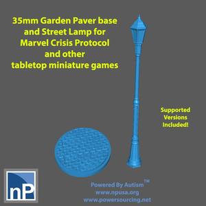 Marvel Crisis Protocol Base and Street Lamp