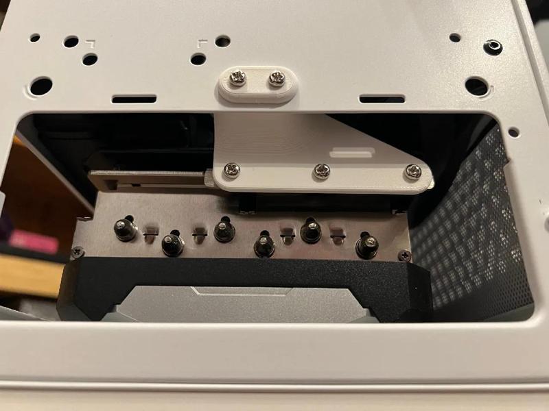 Cooler Master NR200 front GPU brace for 4080 Super Ventus