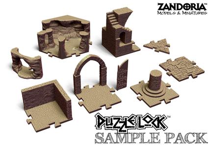 PuzzleLock Sample Pack, Modular terrain for Tabletop Games