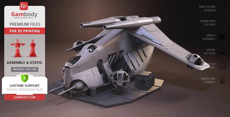 LAAT/i Gunship 3D Printing Model | Assembly