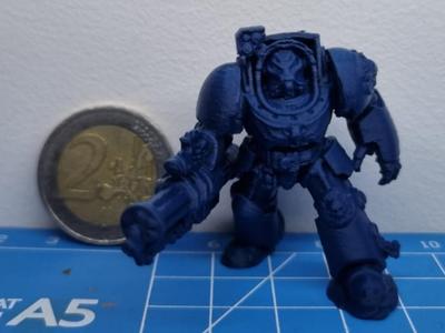 Space Soldier Terminator wielding Minigun and Waraxe 50K