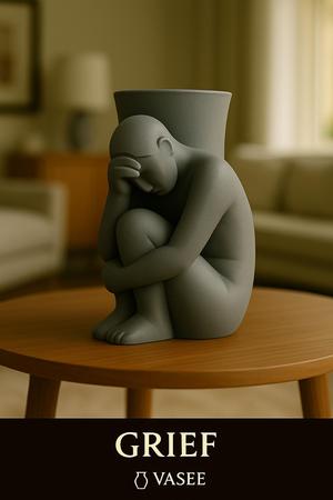 Vase Art – people organizer pot in soft embrace