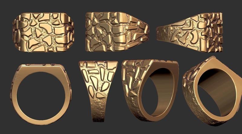 Plain Gold Nugget Ring
