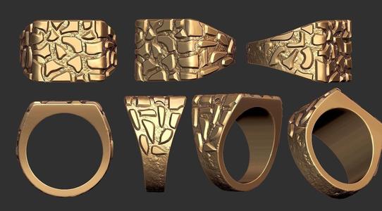 Plain Gold Nugget Ring