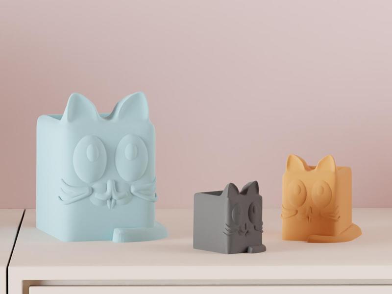 Plant Pot. Cute Cat Planter