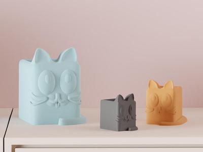 Plant Pot. Cute Cat Planter