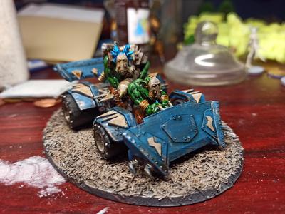 Orc Ladz On Unusually Fast Go Karts With Guns