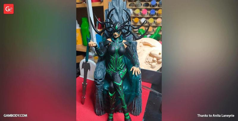 Hela on Throne 3D Printing Miniature | Assembly