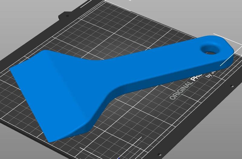 XXL Ice Scraper / 3D Printer Bed Scraper – No Supports Needed
