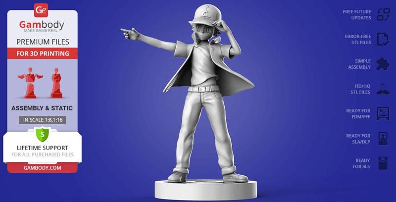 Ash Ketchum 3D Printing Figurine | Assembly