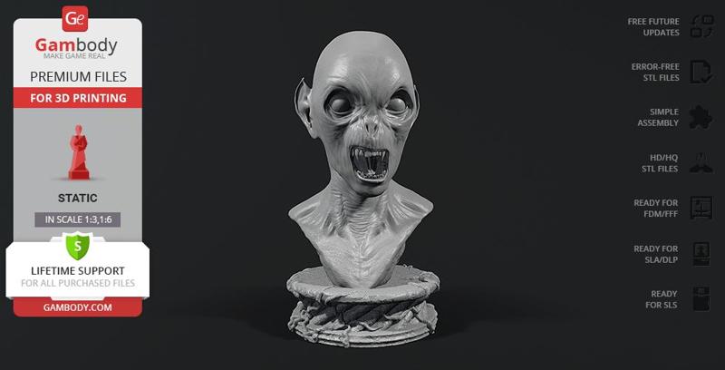 Demon Bust 3D Printing Miniature | Static