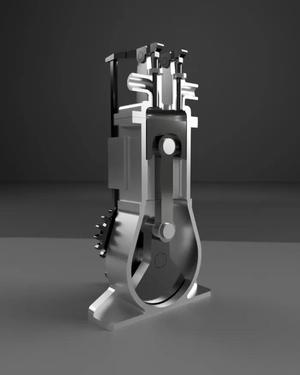 4-stroke engine / модель 4-тактного двигателя внутреннего сгорания