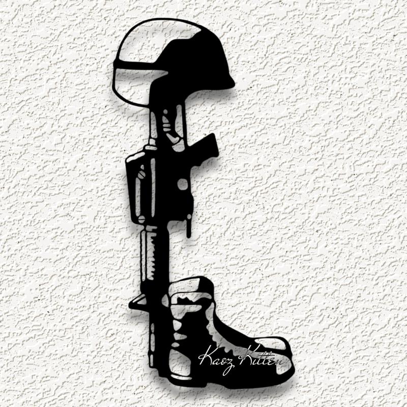 helmet gun boots WALL ART HOME DECOR