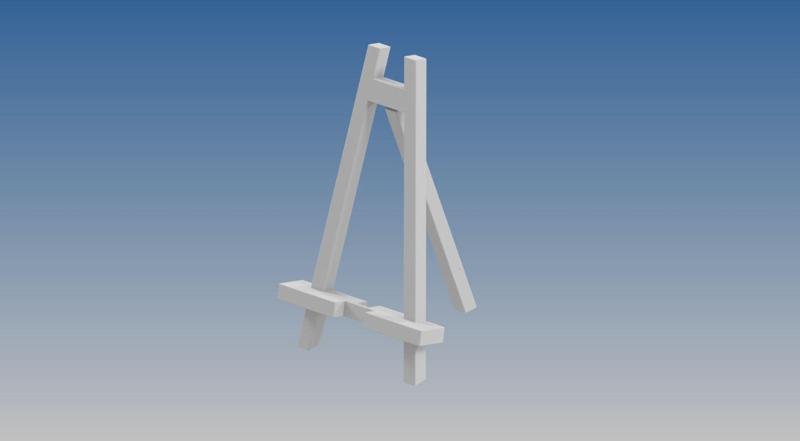 Easel for tablets, photos or HueForge