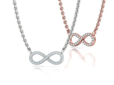 infinity diamond necklace 3dprint model Endless Love