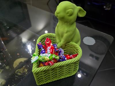 Easter Bunny Candy Heart Basket