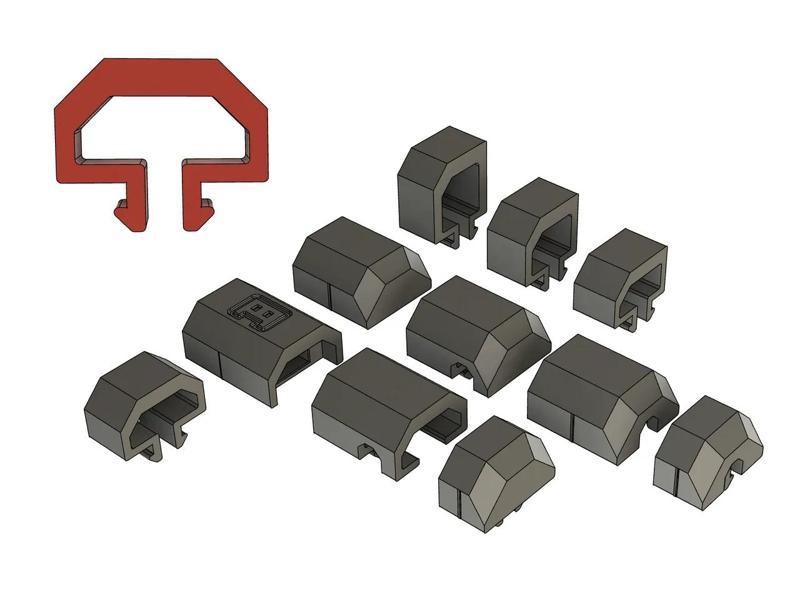Modular Cable Management Clips for 2020 Extrusions