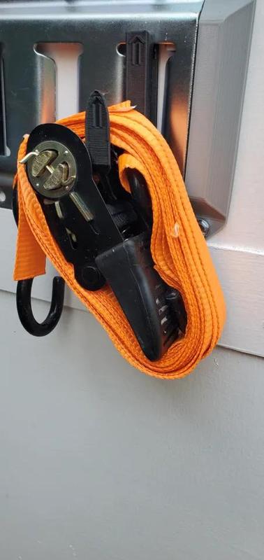 E-track ratchet strap hanger / holder.