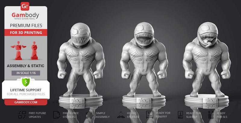 Chibi Venom 3D Printing Miniature | Assembly
