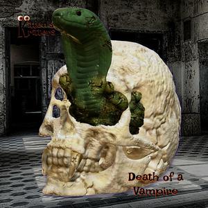 Vampire Skull with Venomous Snake Home Decor