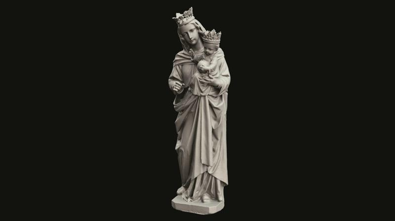 3D print model Virgin Mary Statue Full Figure With a Child