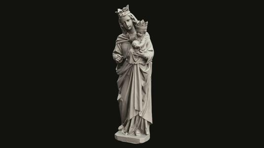 3D print model Virgin Mary Statue Full Figure With a Child
